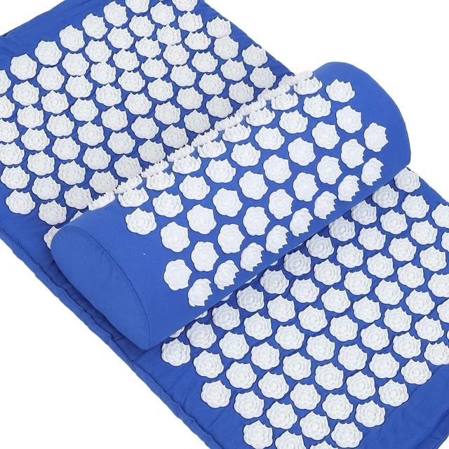 (Blu reale) Set massaggi per digitopressione e cuscino tappetino per digitopressione massaggio relax