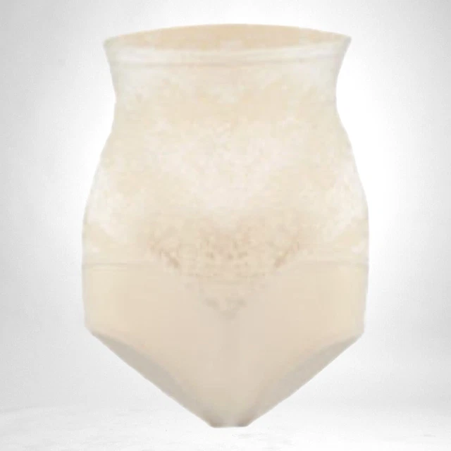 BODY FIT BEIGE Shapewear Brief Lace Covered Highwaisted Womens UK Size