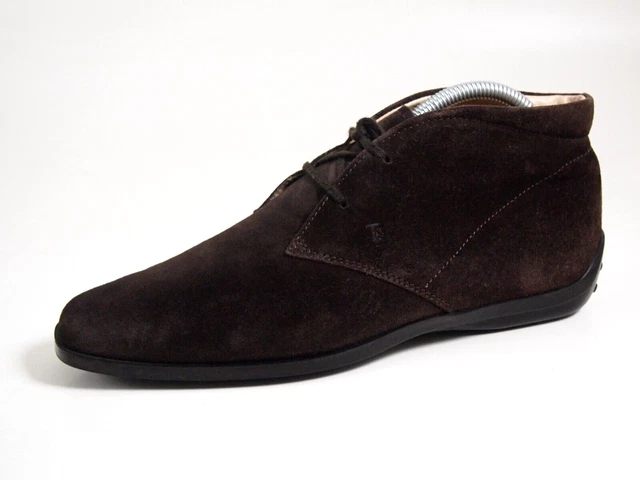 TOD S CHUKKA BOTTINES Daim Marron Femmes Chaussure Taille US 39 Ue