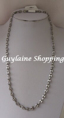 Collier Chaine Bijou Maillon Grain Cafe Acier Inoxydable Dore Or 0 6 Cm Eur 14 50 Picclick Fr