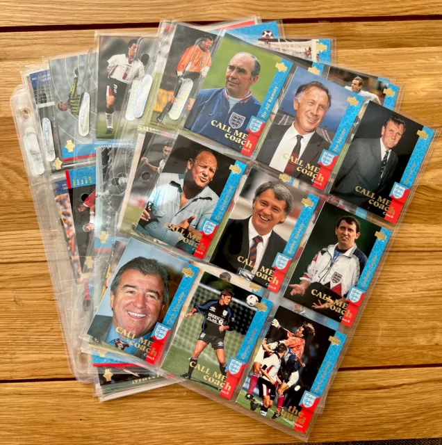 Set completo carte calcio mazzo superiore Inghilterra 1996 David Beckham Rookie! Eccl!!