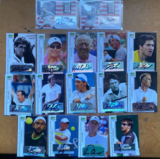 🔥🔥2013 ACE  Authentic Grand Slam Tennis  Autograph Cards X 16🔥🔥