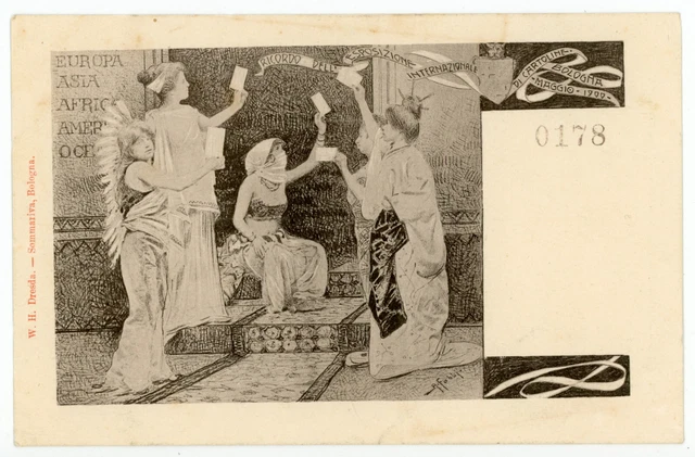 Ricordo dell' Esposizione Internazionale di Cartoline - Bologna 1900 - A.Fabbj
