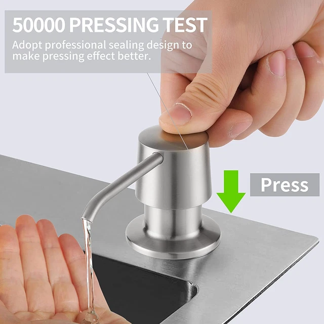 Brass Brushed Nickel Soap Dispenser 47"Extension Tube Kit for Kitchen Sink Pump