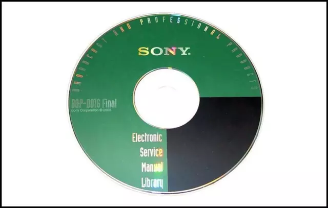 Sony ESML B&P-D016 Final Professional / Broadcast Service Manuals CD ROM