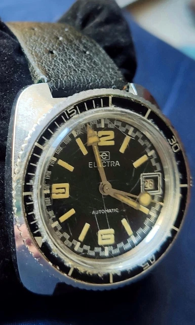MONTRE DE PLONGÉE automatique Electra strap Tropic Star. French diver ...