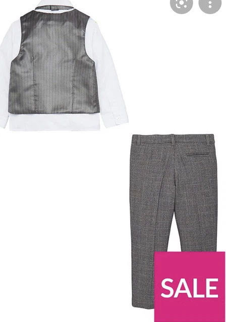 Boys Three Piece Suit - Grey - Size 4-5 Years