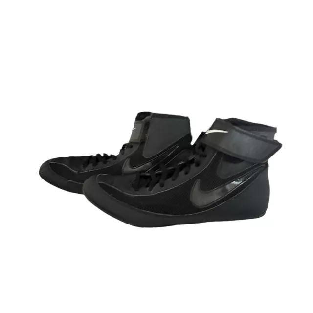 Nike Men's 8 Black Boxing Wrestling Athletic Gym Workout Lace Up Mesh Shoes