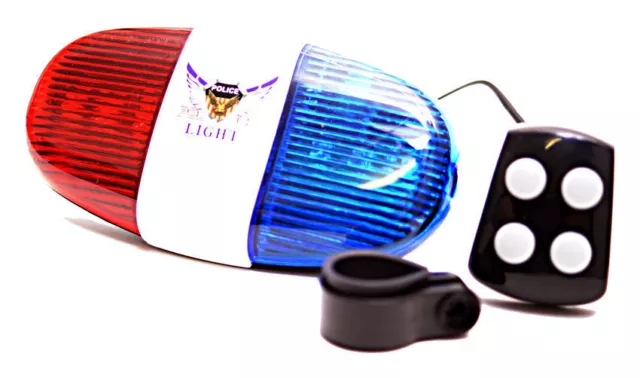 6 LED Fahradlicht Polizia-Luce Sirena Spia Luce Rahrradlampe Luce Blu Pompieri