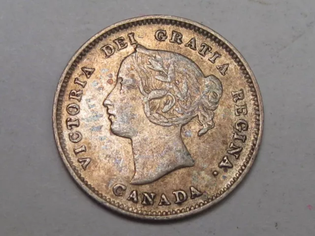 Hochgradige 1900 Silber 5¢ Five Cent Canda. #4