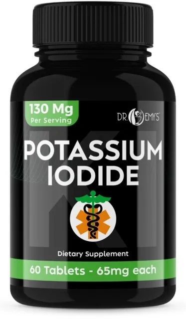 (1PK) - Potasio + Yoduro Pastillas Tabletas 130MG Suplemento Survival Kit