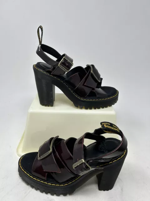 DR MARTENS GRANIK Red Arcadia Ruboff Block Heel Platform Sandals Women s 5 Shoes 93.79 PicClick UK