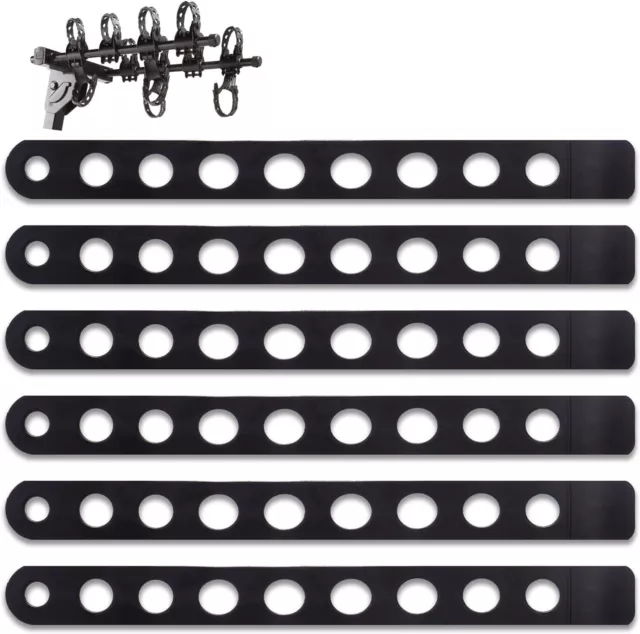 (6-Pack) Replacement Bike Rack Cradle Straps .49" Ladder-Style 1/2", Black