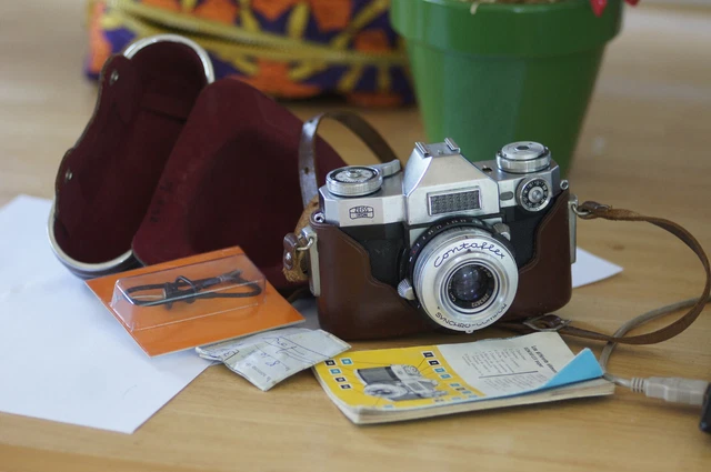 Zeiss Ikon Contaflex Synchro Compur appareil Photo  Tessar F 50mm 2.8 Bon état