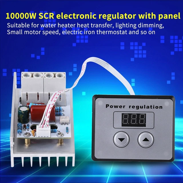 10000W SCR Digital Voltage Regulator Speed Control Dimmer Thermostat AC220V SG