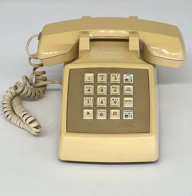 Vintage AT&T Push Button Telephone Desk Phone Landline Movie/Play Prop Corded