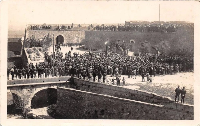 CPA SPAIN PHOTO CARD SPAIN WAR FRANCO 1931 DEMONSTRATION(scan rec