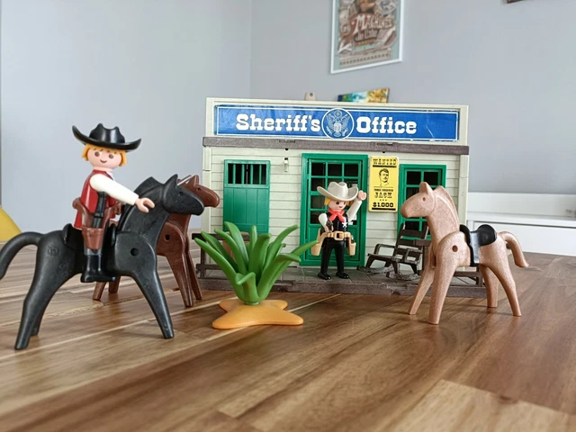 Plaque Marron Playmobil - Base Ou Toit Pour Bureau Du Shérif 3423 Ou Autre - Pièce Occasion