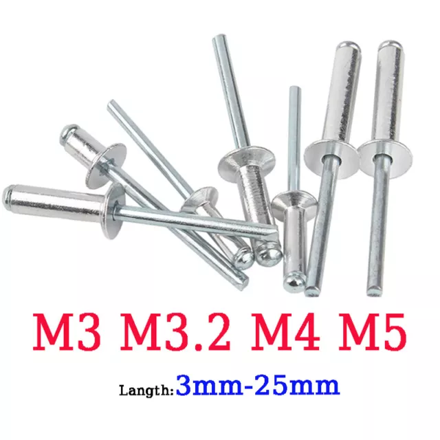 Blind Rivet Aluminum Countersunk Head Pop Rivet  M3~M5 Pull Stud Decorative Stud