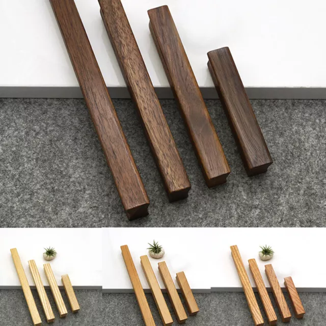 Vintage Wooden Kitchen Cabinet Door Knob Drawer Handle Cupboard Pull Handles