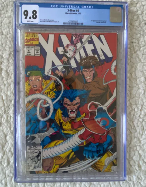 🔥X-Men #4 Cgc 9.8 White Pages*1992, Marvel Comics Jim Lee 1St App. Of Omega Red