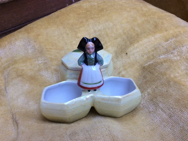Saleron Moutardier Sel Poivre Porcelaine De France Alsacienne