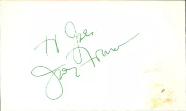 Joey Forman D.1982 Actor Get Smart Signed 3" x 5" Index Card