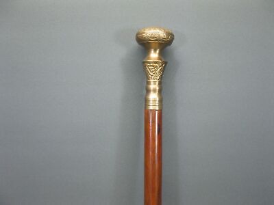 New Solid Antique Solid Brass Handle Wooden Walking Stick Cane Vintage Designer
