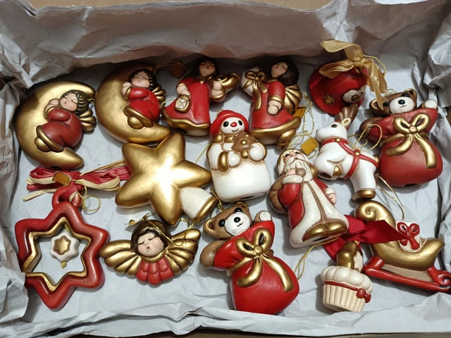 Decorazione Albero Natale THUN - Addobbi Natalizi, Lupo Noah E I Suoi Amici In Ceramica Decorata Slitta Ceramica Natale - 9