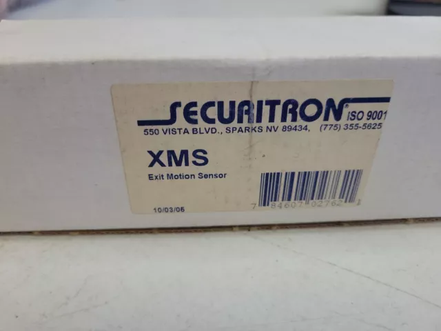 Securitron XMS PIR Request to Exit Motion Sensor, Adjustable Time Relock. NIB