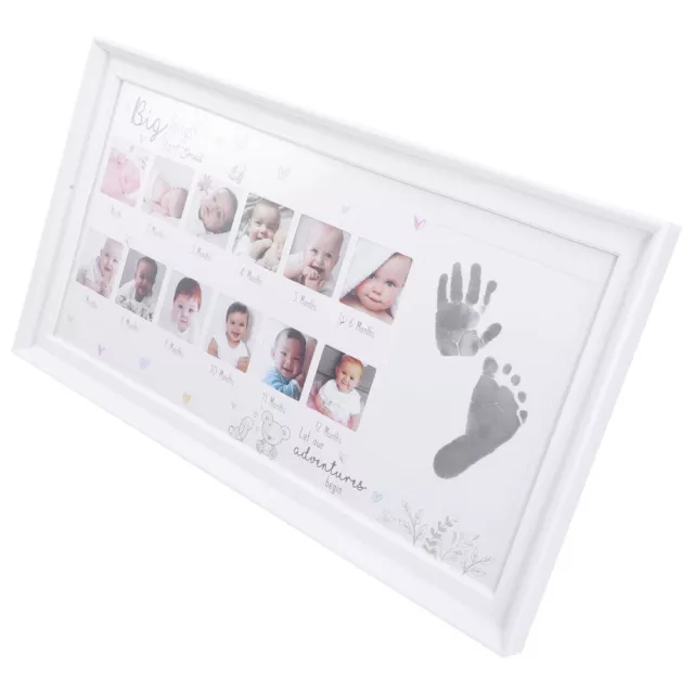 baby footprint kit Modern Baby Shower Gift Baby First Year Picture Frame