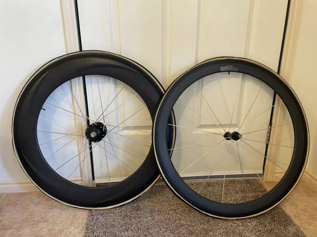 Carbon Fibre Track Bicycle Wheelset Bike Wheels Wheel Tubeless