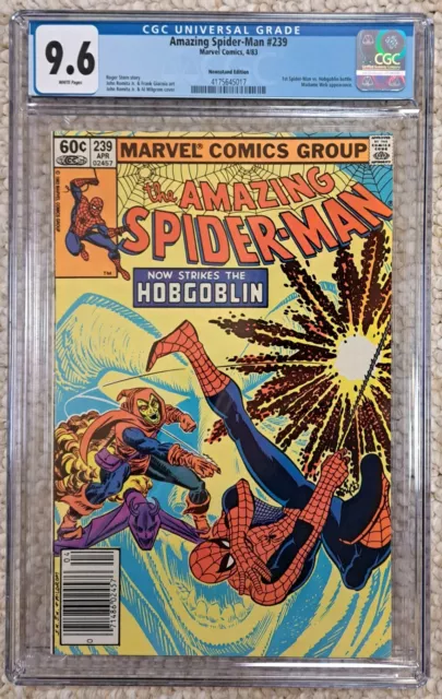 marvel...amazing spider-man 239 1st first hobgoblin battle mcu 1983 cgc 9.6