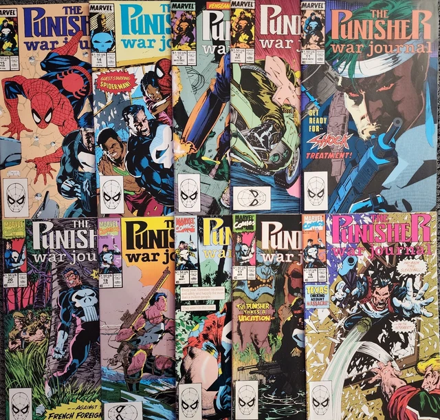 Punisher War Journal #11-20 Marvel Comic Book Lot Spider-Man Mutant Vol. 1 KEY