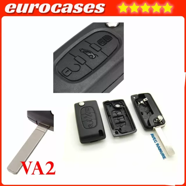 Carcasa llave para Citroen C4 C5 C4 Picasso C6, CE0523, 3 botones