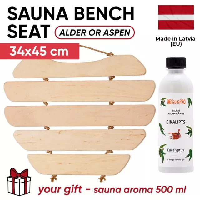 Sauna Bench Seat Cover Alder or Aspen Wood for Steam Room Sauna Bath