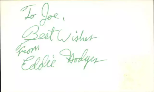 Eddie Hodges Actor Gunsmoke Signed 3" x 5" Index Card