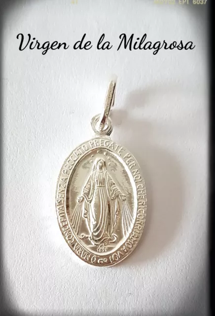 Virgen De La Milagrosa Medalla Plata  Silver  Virgin Of The Miraculous Medal
