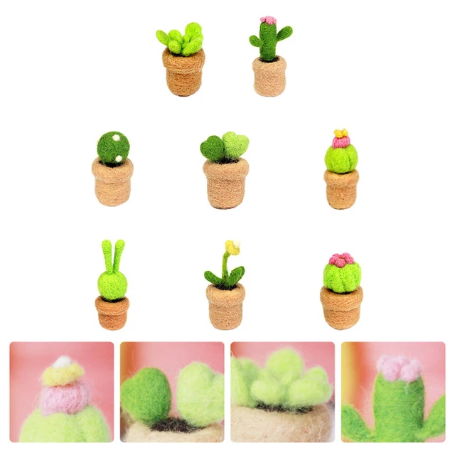 8 kits de fieltro de plantas suculentas para hacer muñecas