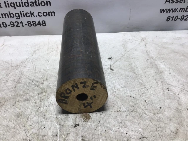 4” x 13” 932 Bronze Round Tube Rod Stock with 7/8” center hole