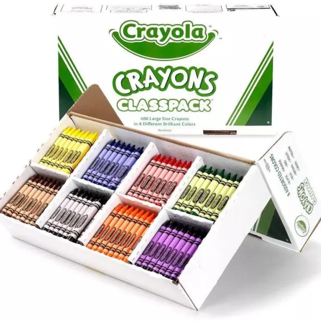 NEW Crayola Crayons Large Assorted Classpack 400