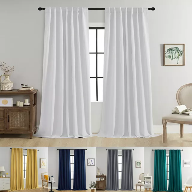 1Pcs Rod Pocket Blackout Curtain Thermal Insulated Drapes for Sliding Glass Door