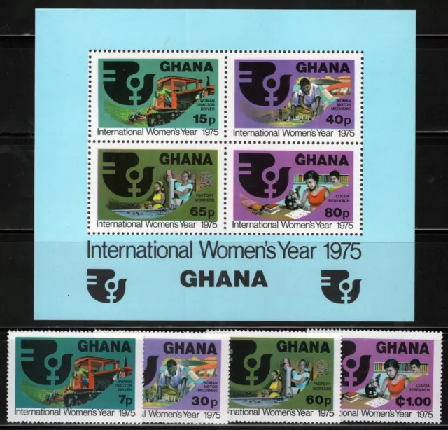 ZAYIX Ghana 554-558 MNH Intl. Women's Year Industry Factory Workers 013123SM46