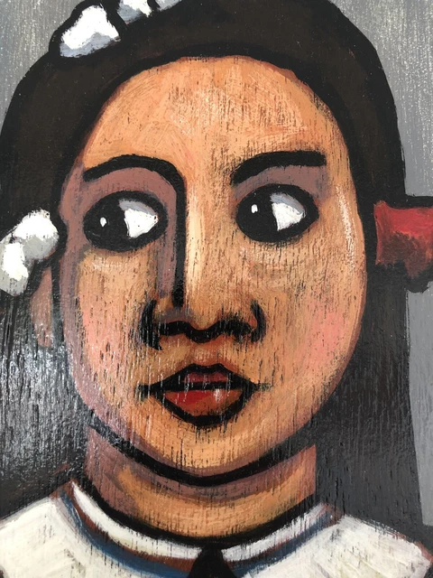 Tableau Peinture sur Bois Vahiné Tourrier 4
