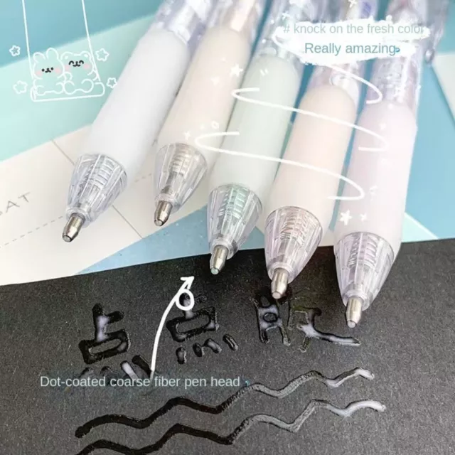6Pcs 0.5mm Adhesive Glue Pen Set Scrapbook Journal Tape Stickers  Pen