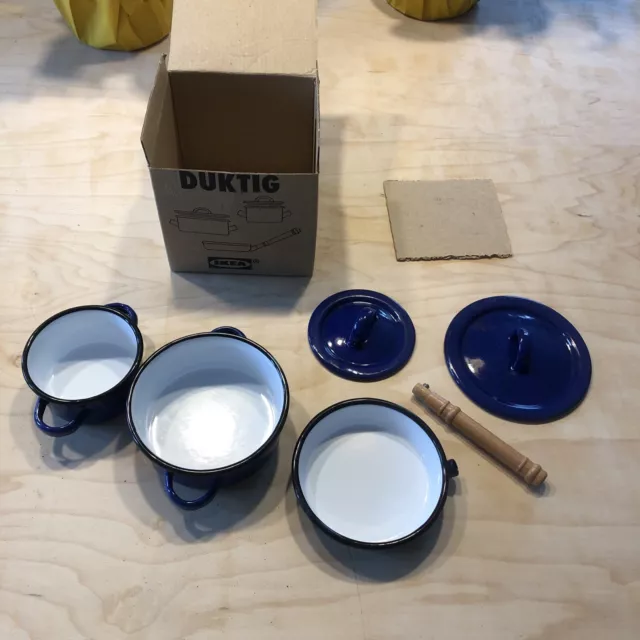  Ikea Hemlagad (004.628.78) 6 Piece Cookware Set, Non-Stick  Blue: Home & Kitchen