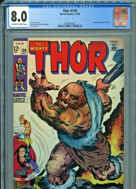 The Mighty Thor #159 (Marvel 1968) CGC 8.0