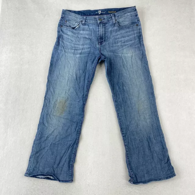 7 FOR ALL Mankind Jeans Mens Size 34X29 Blue Bootcut Pants $24.95 ...