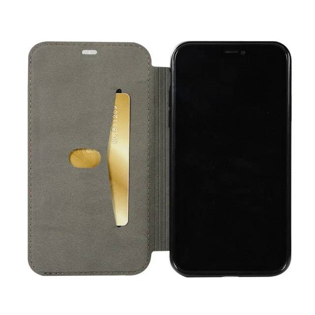 Etui portefeuille premium en cuir PU + étui TPU intérieur Shell Fold avec 4