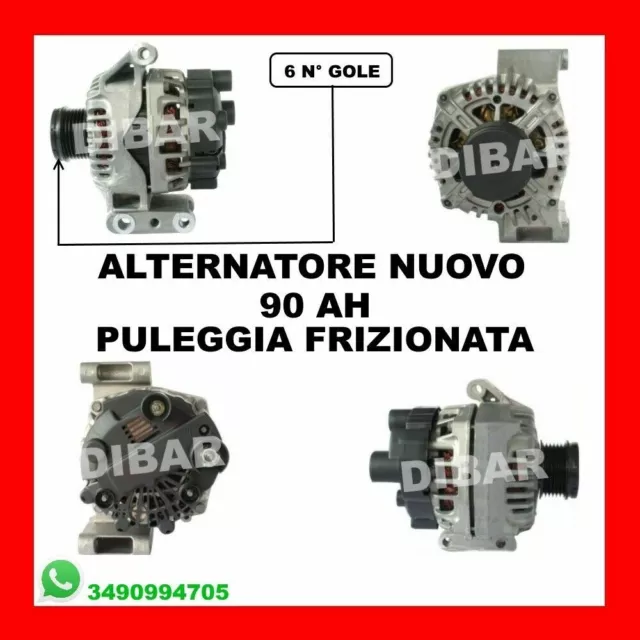 Alternatore Nuovo 90Ah Opel Corsa D 1.3 Cdti Dal 2006 55Kw 75Cv Codice 439523